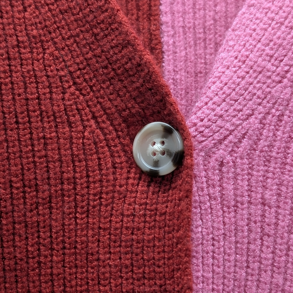 Moon And Madison Cardigan Sweater - Red and Pink - Picture 7 of 9